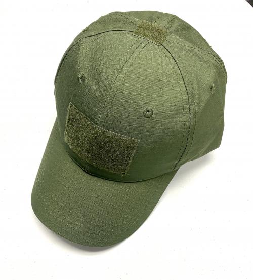 Army Green Hat w/Velcro Patches